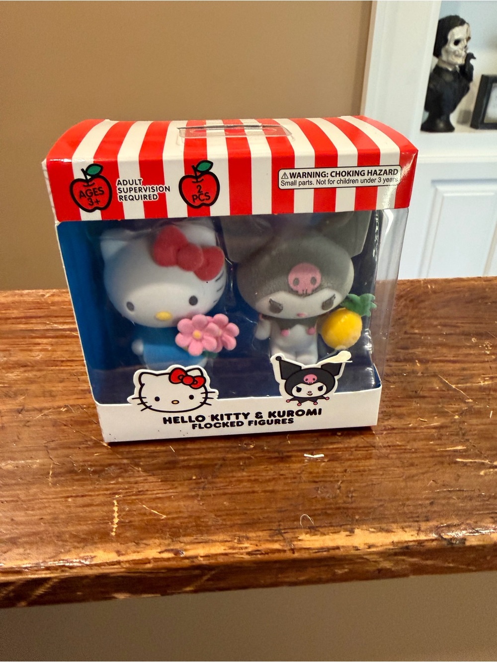 Sanrio Hello Kitty & Kuromi Flocked Figures - Blue, White, Gray, Pink, Yellow